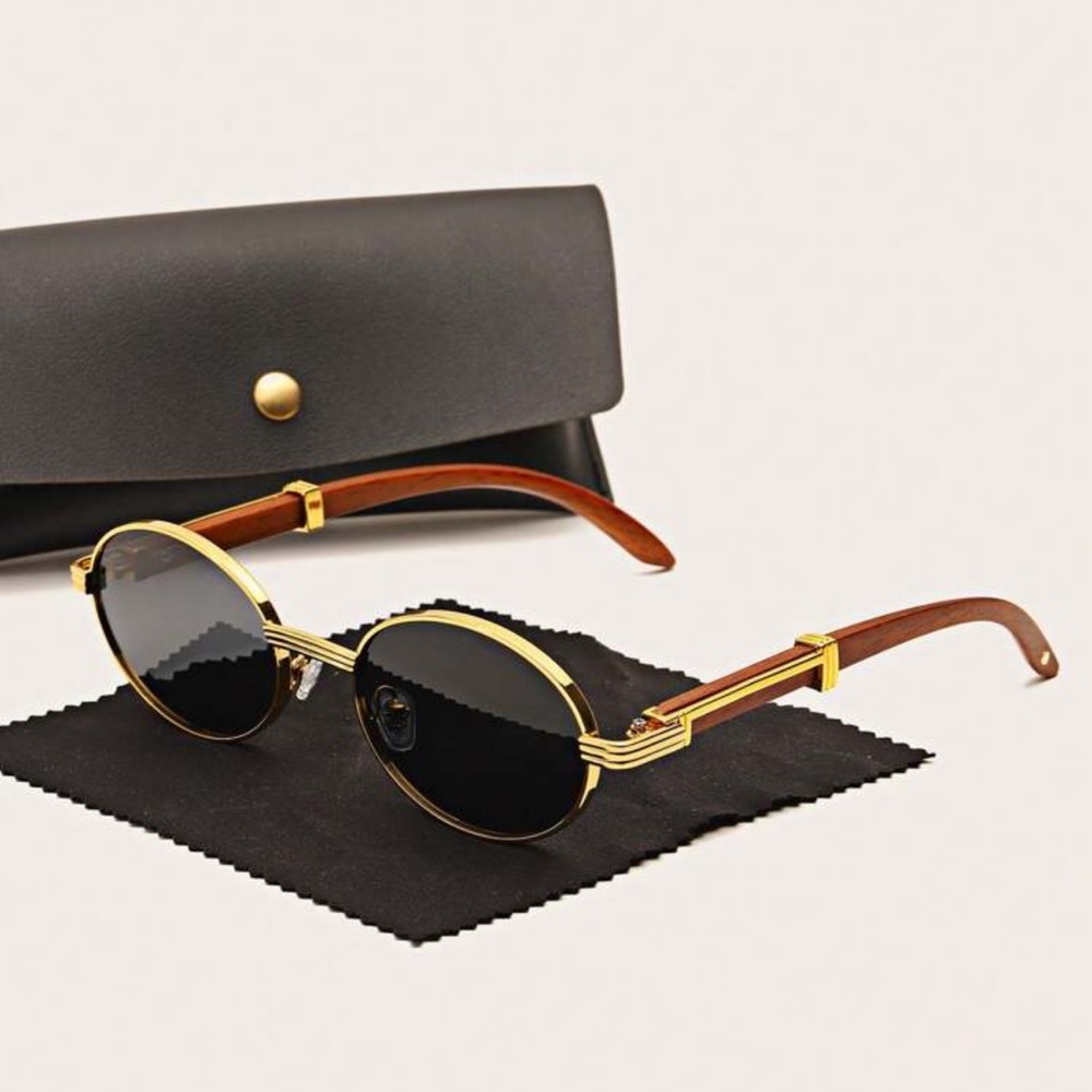 1pc Unisex Zinc Alloy European & American Metal Driving Fashionable Sunglasses